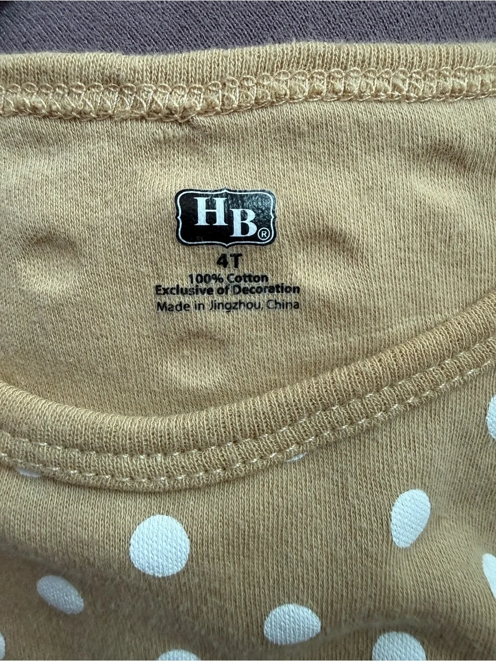 Hudson Baby Tan Polka Dot Long Sleeve Top & Cream Floral Pants Pajama Set